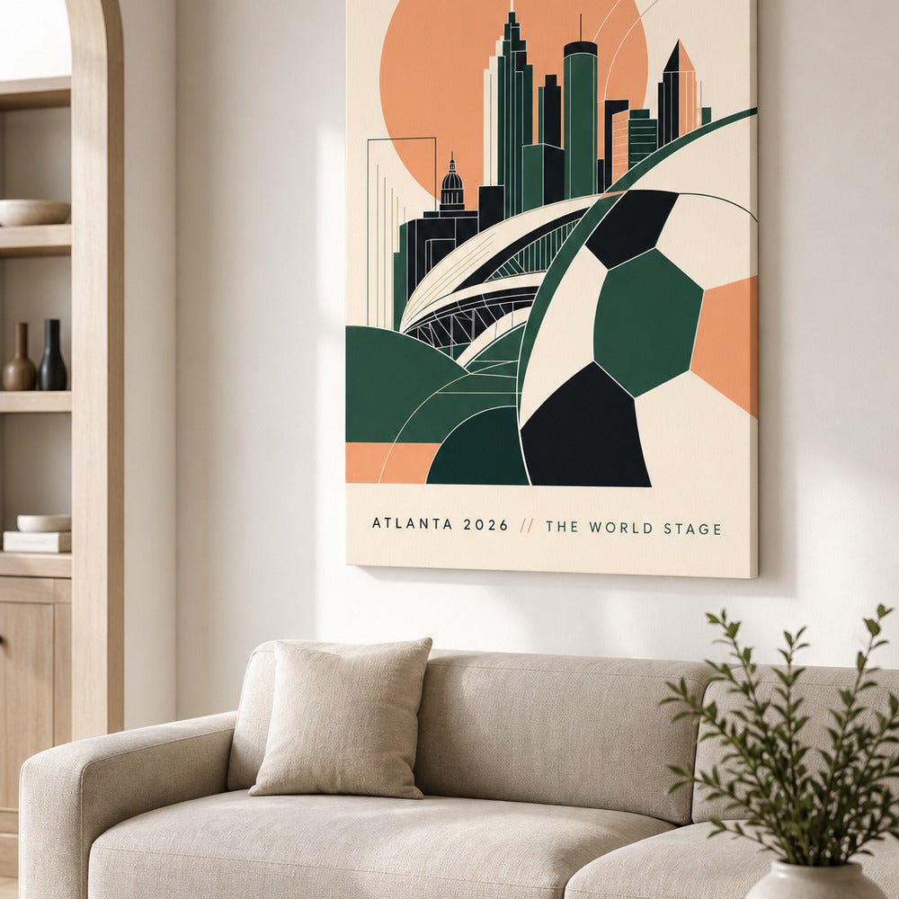Atlanta 2026 World Stage Soccer Canvas Wall Art sku 24x36