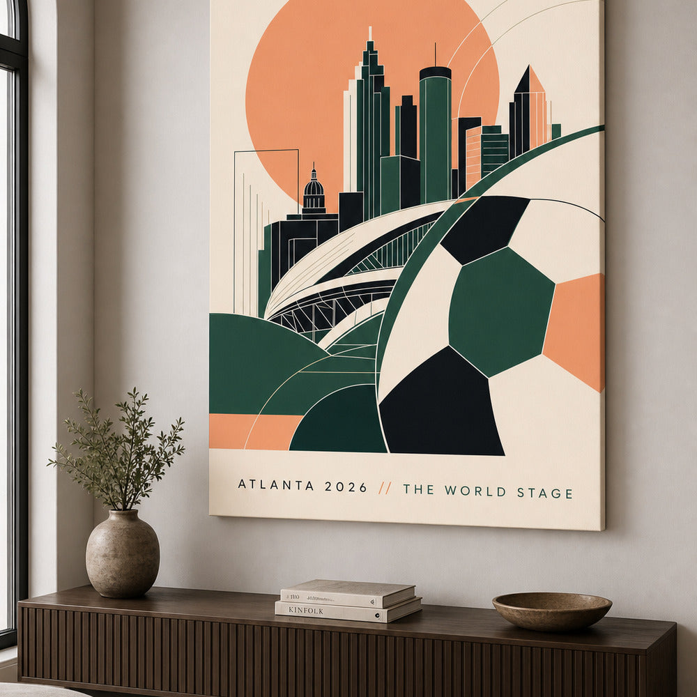 Atlanta 2026 World Stage Soccer Canvas Wall Art sku 30x40