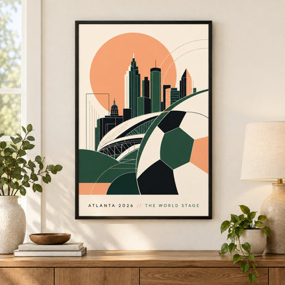 Atlanta 2026 Soccer Canvas Wall Art | black_independent_close