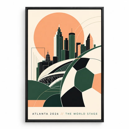 Atlanta 2026 Soccer Canvas Wall Art | black_sku