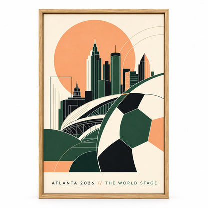 Atlanta 2026 Soccer Canvas Wall Art | brown_sku