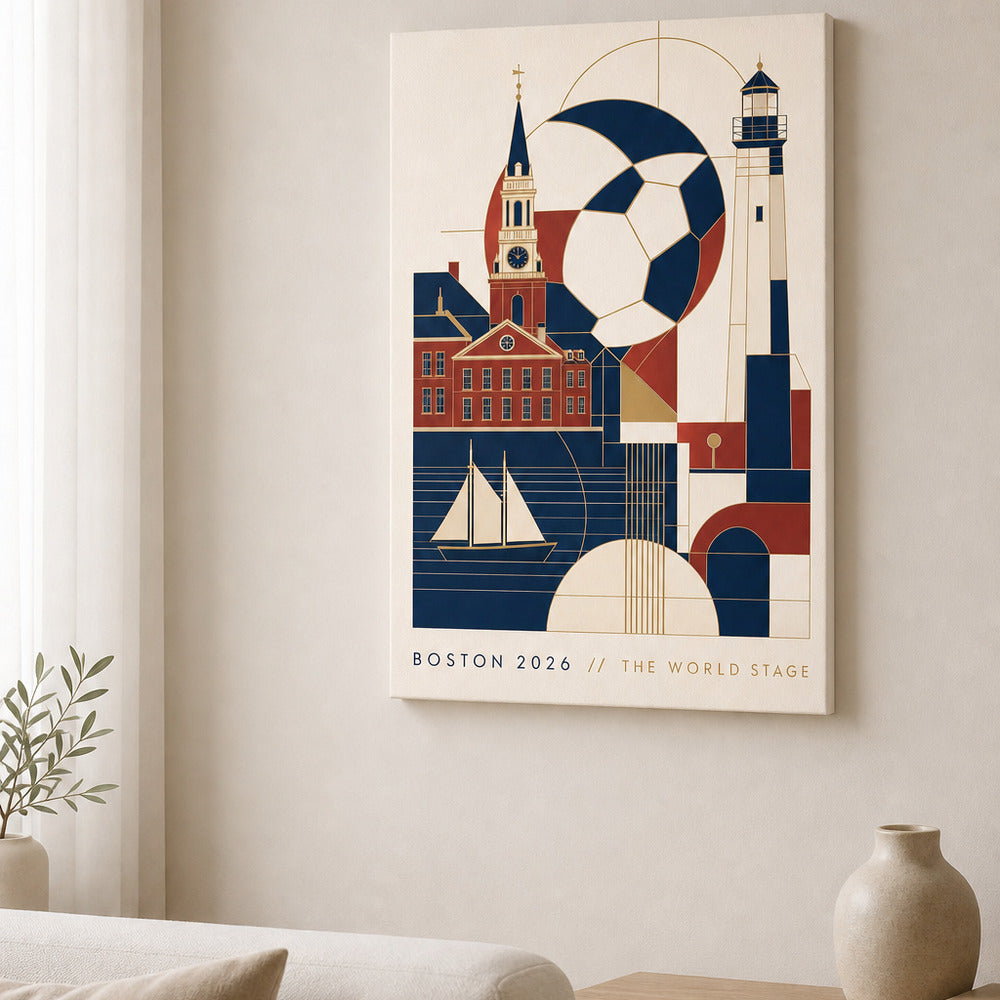 Boston 2026 World Stage Soccer Canvas Wall Art sku 12x18