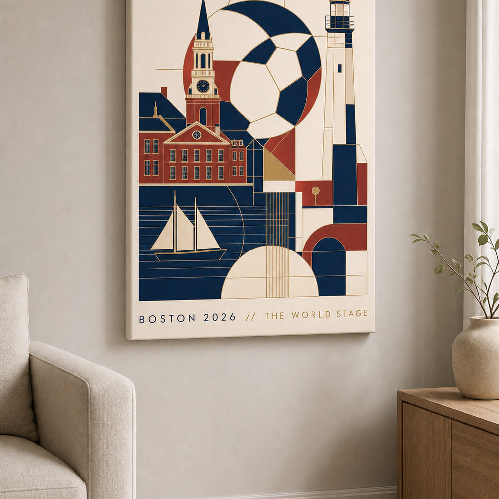 Boston 2026 World Stage Soccer Canvas Wall Art sku 18x24
