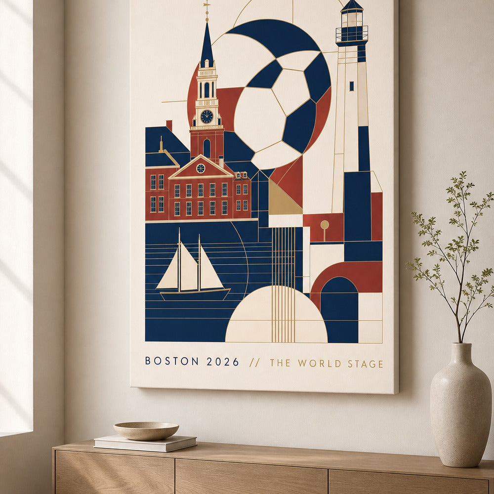 Boston 2026 World Stage Soccer Canvas Wall Art sku 30x40