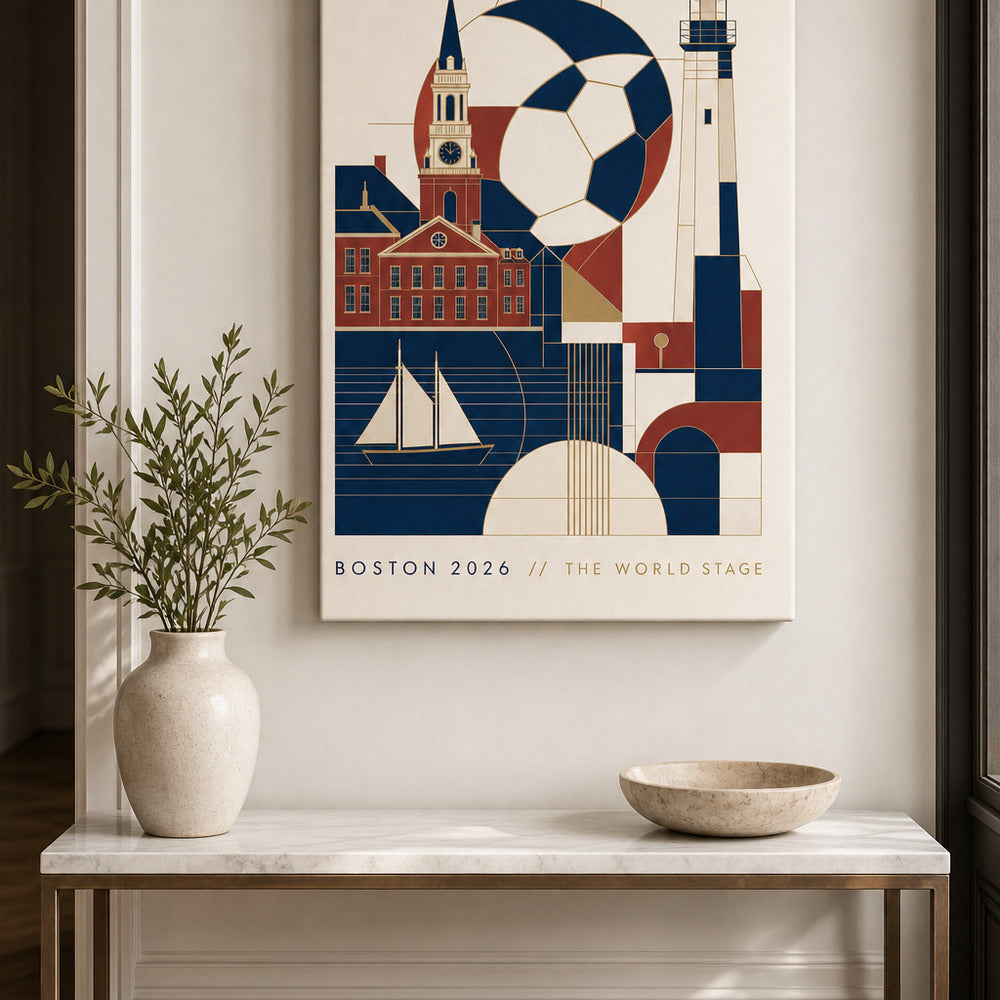 Boston 2026 World Stage Soccer Canvas Wall Art wall entry