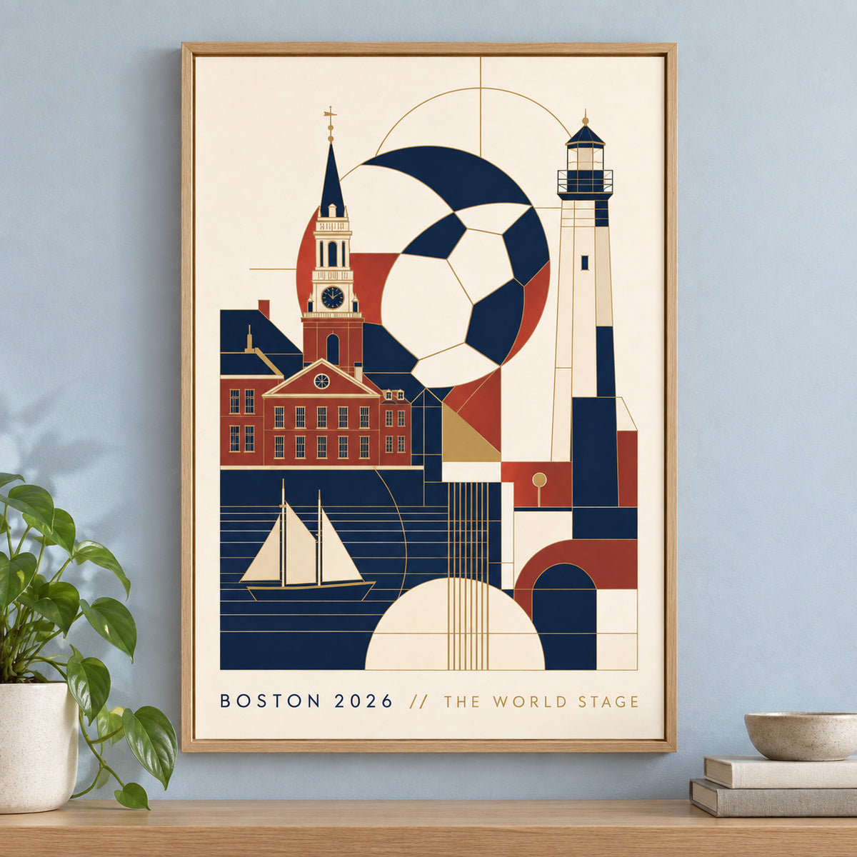 Boston 2026 Soccer Canvas Painting for Game Room Decor | brown_independent_close