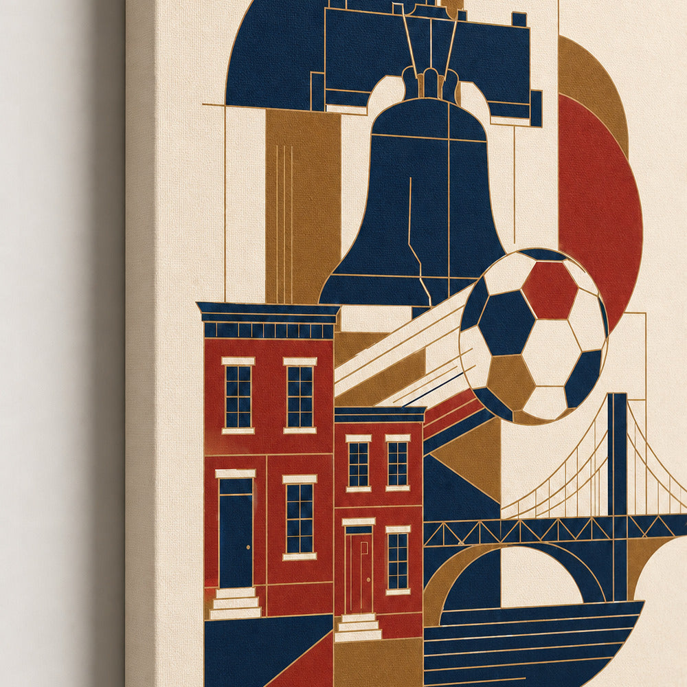 Philadelphia 2026 World Stage Soccer Canvas Wall Art detail