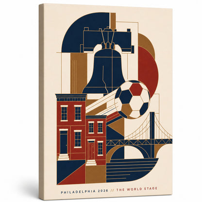 Philadelphia 2026 Soccer Canvas Painting for Game Room Decor - soccer canvas wall art by JOJOShop