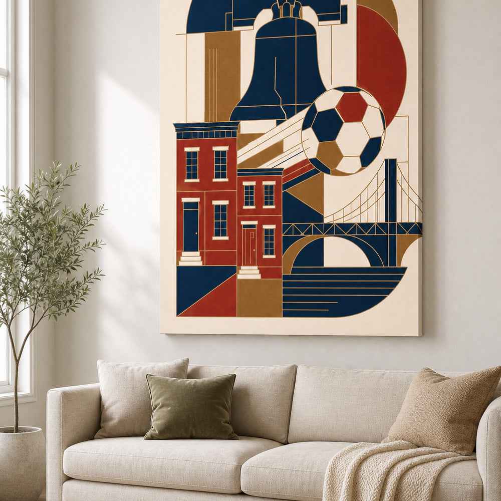 Philadelphia 2026 World Stage Soccer Canvas Wall Art sku 30x40