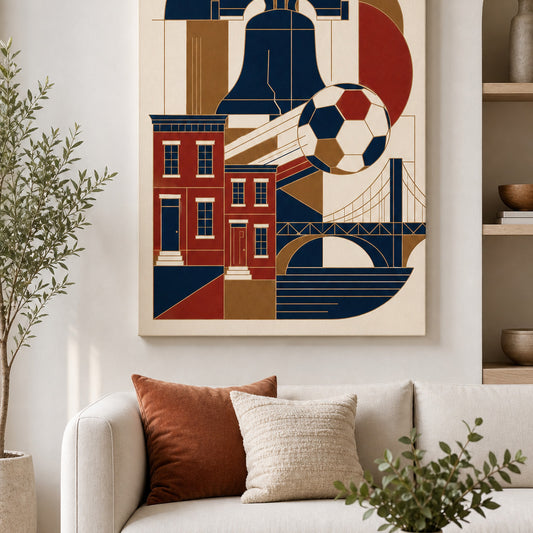 Philadelphia 2026 World Stage Soccer Canvas Wall Art wall living