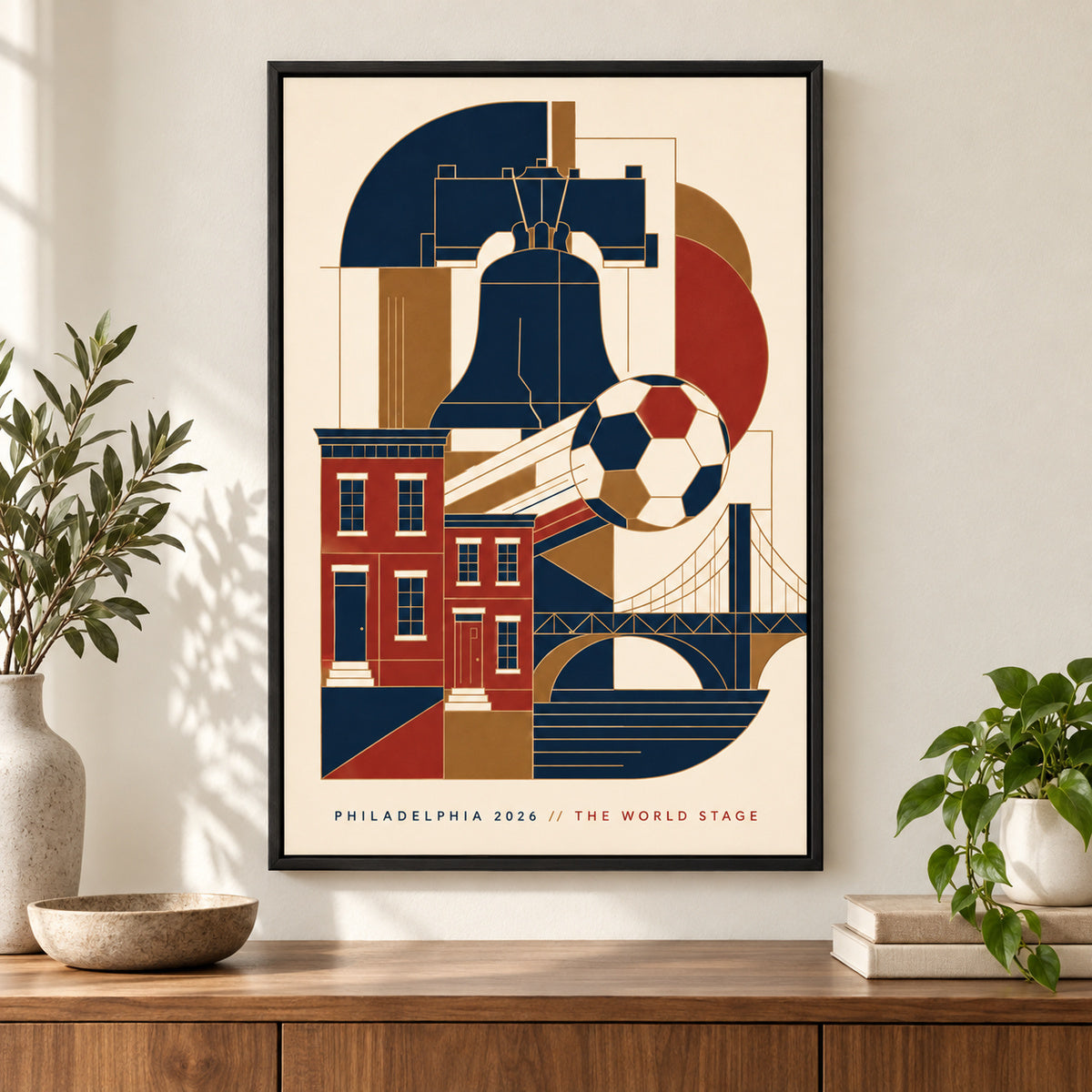 Philadelphia 2026 Soccer Canvas Painting for Game Room Decor | black_independent_close