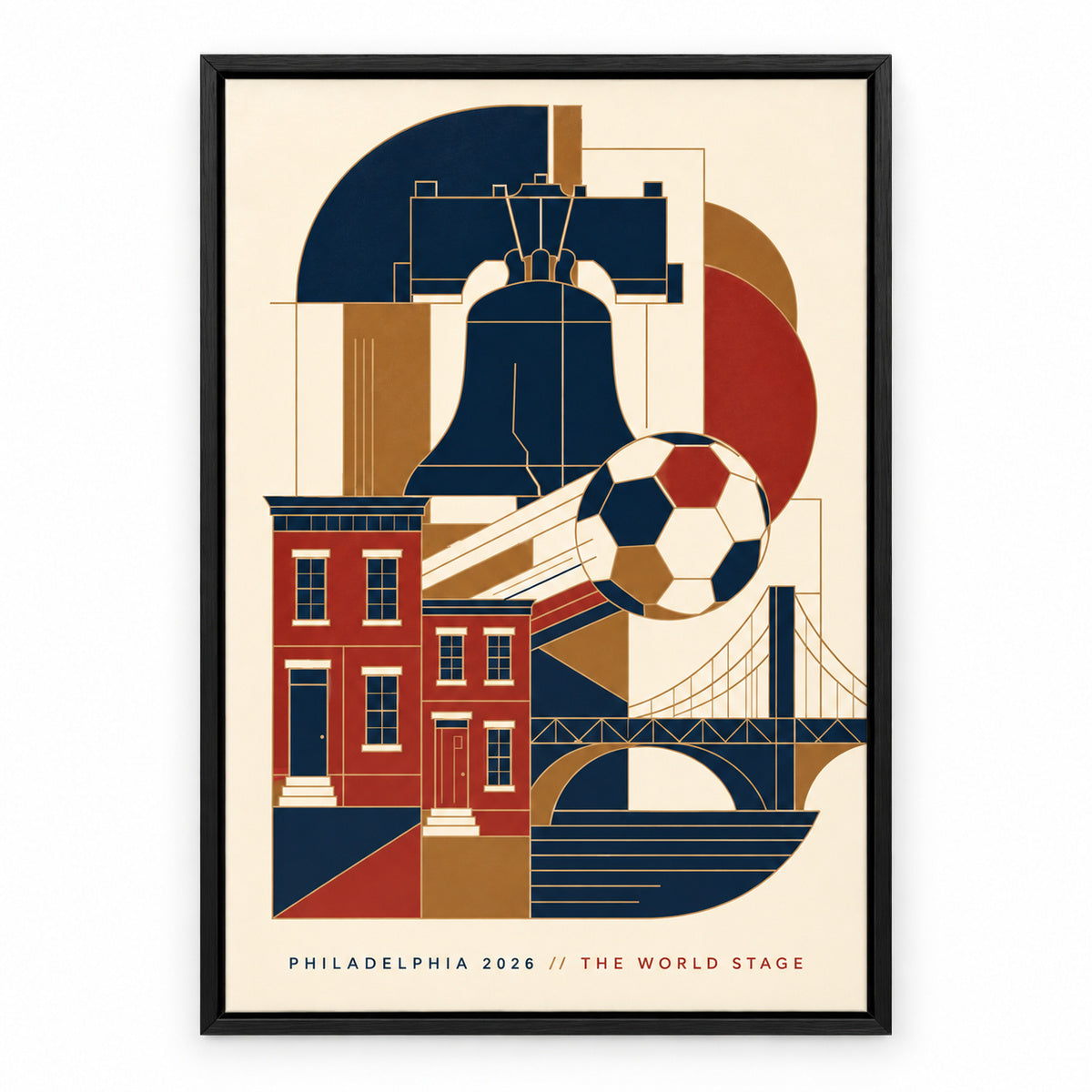 Philadelphia 2026 Soccer Canvas Painting for Game Room Decor | black_sku