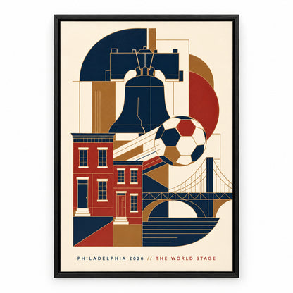 Philadelphia 2026 Soccer Canvas Painting for Game Room Decor | black_sku