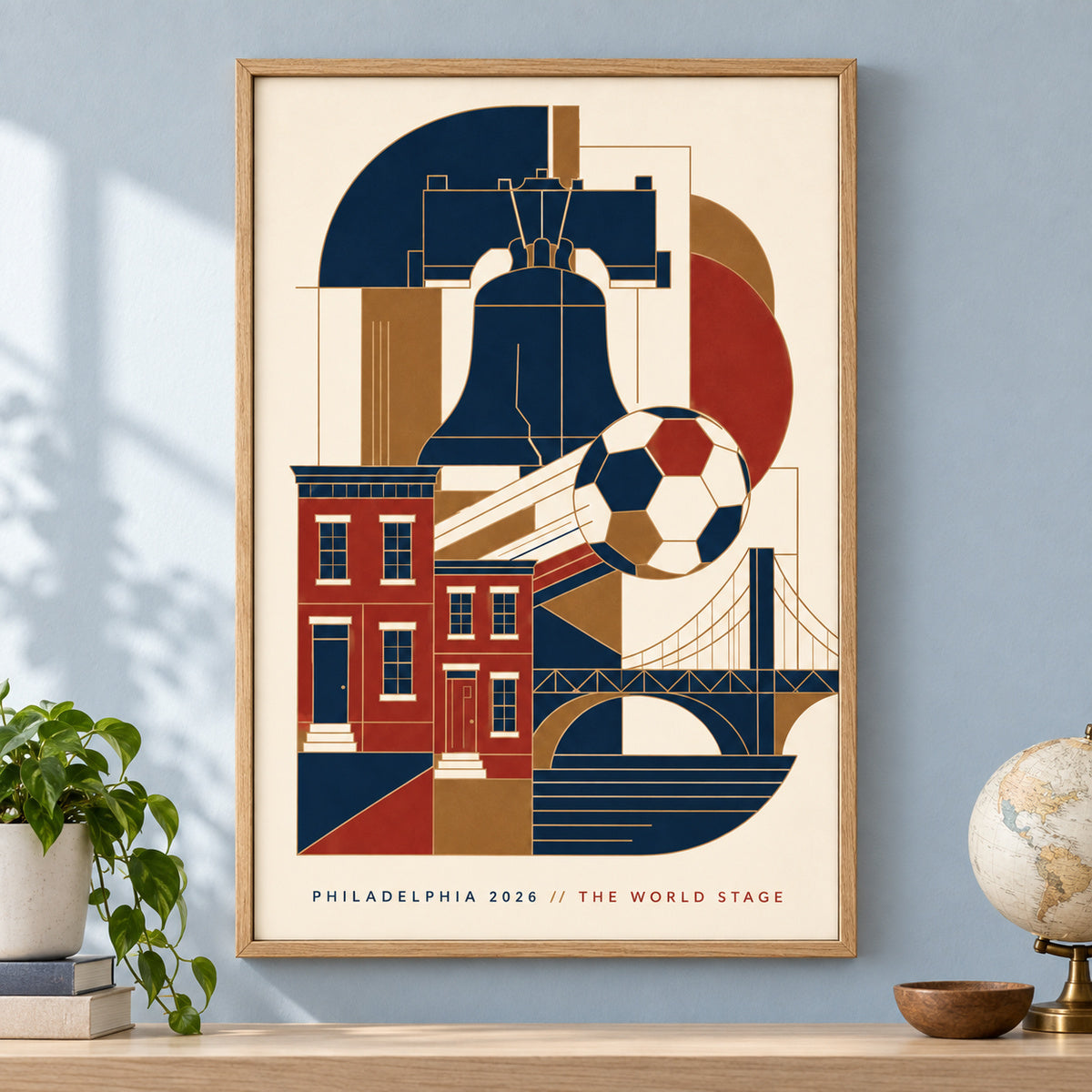 Philadelphia 2026 Soccer Canvas Painting for Game Room Decor | brown_independent_close