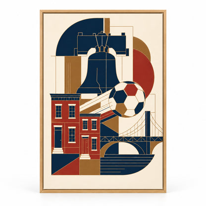 Philadelphia 2026 Soccer Canvas Painting for Game Room Decor | brown_sku