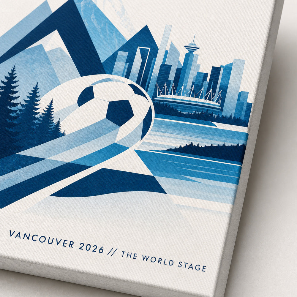Vancouver 2026 World Stage Soccer Canvas Wall Art detail