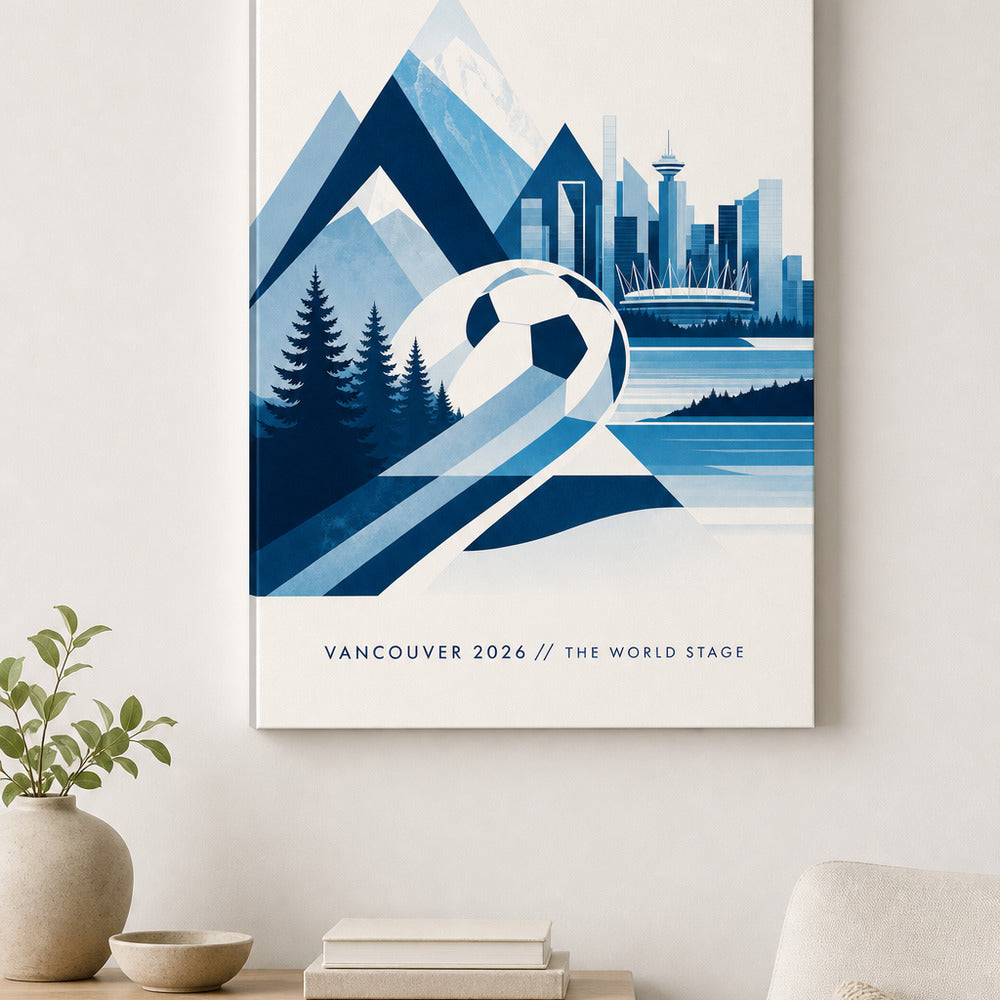 Vancouver 2026 World Stage Soccer Canvas Wall Art sku 18x24