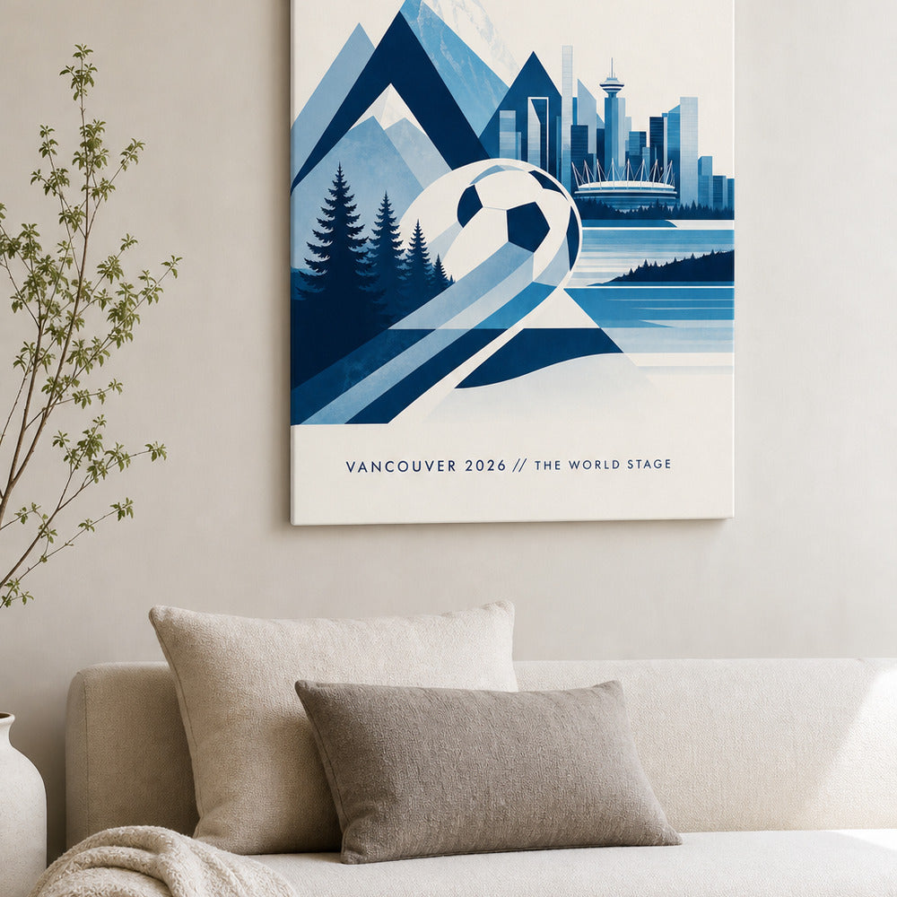 Vancouver 2026 World Stage Soccer Canvas Wall Art sku 24x36
