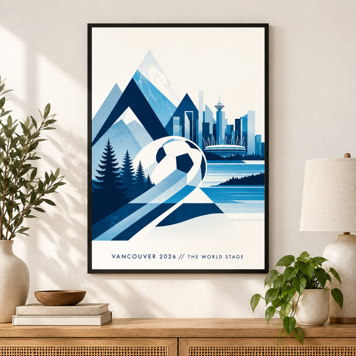 Vancouver 2026 Soccer Canvas Painting for Game Room Decor | black_independent_close