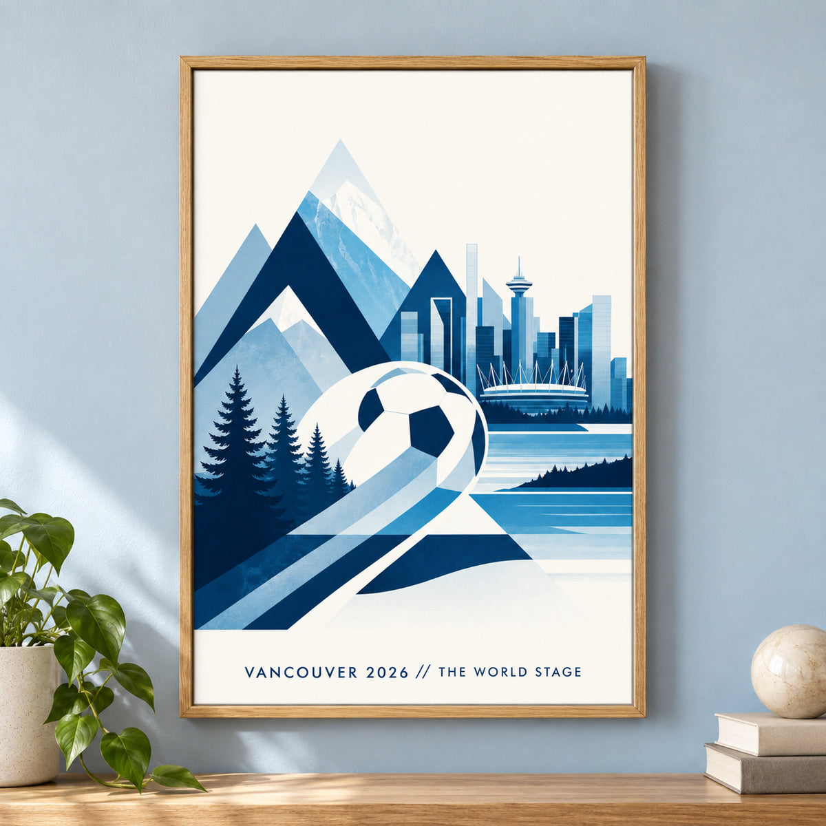 Vancouver 2026 Soccer Canvas Painting for Game Room Decor | brown_independent_close