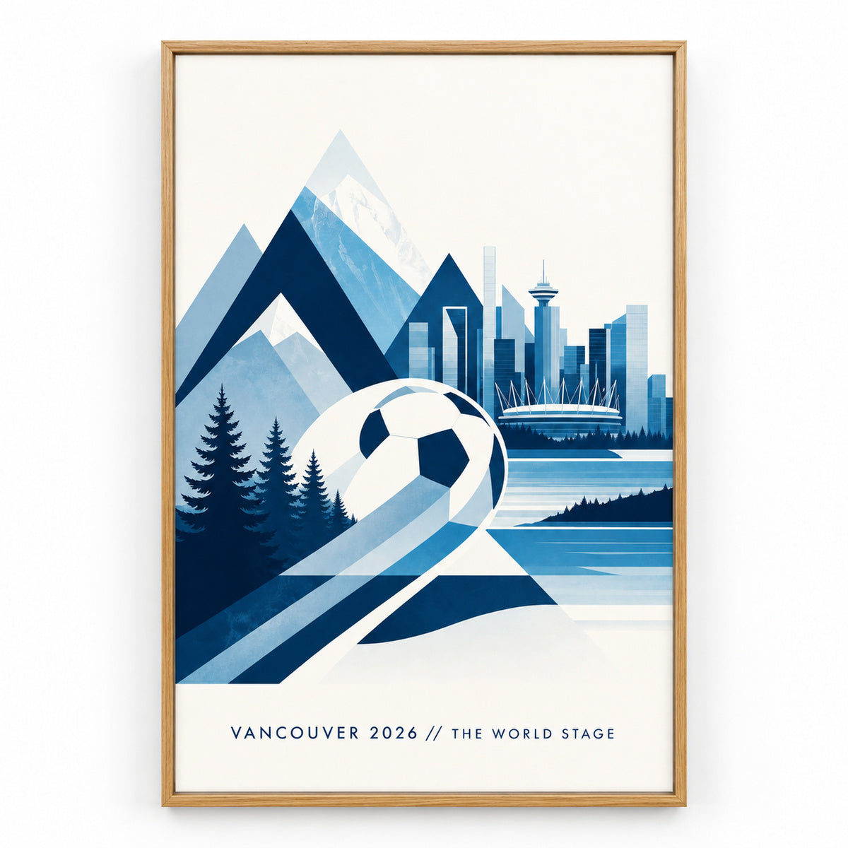 Vancouver 2026 Soccer Canvas Painting for Game Room Decor | brown_sku