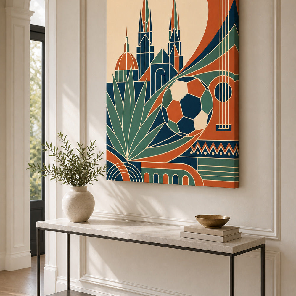 Guadalajara 2026 World Stage Soccer Canvas Wall Art wall entry