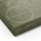 Morandi Green Pitch Geometry Canvas Wall Art canvas texture detail