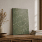Morandi Green Pitch Geometry Canvas Wall Art 12×18 inch thin wrapped canvas wall mockup