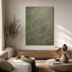 Morandi Green Pitch Geometry Canvas Wall Art modern wall mockup