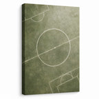 Morandi Green Pitch Geometry Canvas Wall Art white background left perspective wrapped canvas main image