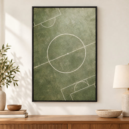 Morandi Green Pitch Geometry Canvas Painting Wall Decor | black_independent_close
