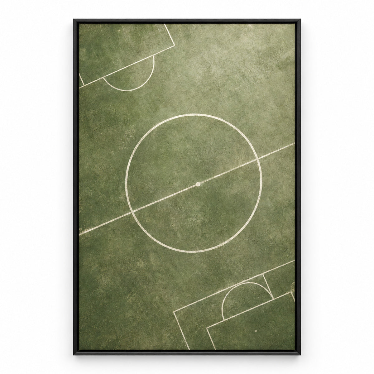 Morandi Green Pitch Geometry Canvas Painting Wall Decor | black_sku