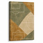 Ochre Sage Pitch Geometry Canvas Wall Art white background left perspective wrapped canvas main image