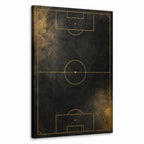 Black Gold Pitch Geometry Canvas Wall Art white background left perspective wrapped canvas main image