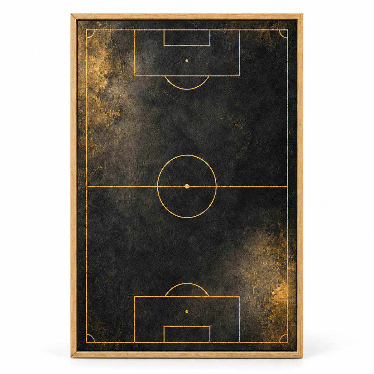 Black Gold Pitch Geometry Modern Canvas Painting Wall Decor | brown_sku