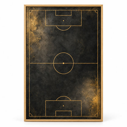 Black Gold Pitch Geometry Modern Canvas Painting Wall Decor | brown_sku