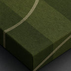 Deep Olive Pitch Geometry Canvas Wall Art canvas texture detail