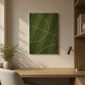 Deep Olive Pitch Geometry Canvas Wall Art 12×18 inch thin wrapped canvas wall mockup