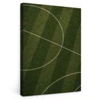 Deep Olive Pitch Geometry Canvas Wall Art white background left perspective wrapped canvas main image