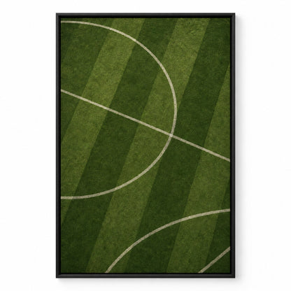 Deep Olive Pitch Geometry Modern Canvas Painting Wall Decor | black_sku