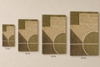 Sandstone Pitch Geometry Canvas Wall Art canvas size comparison