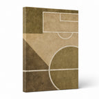 Sandstone Pitch Geometry Canvas Wall Art white background left perspective wrapped canvas main image