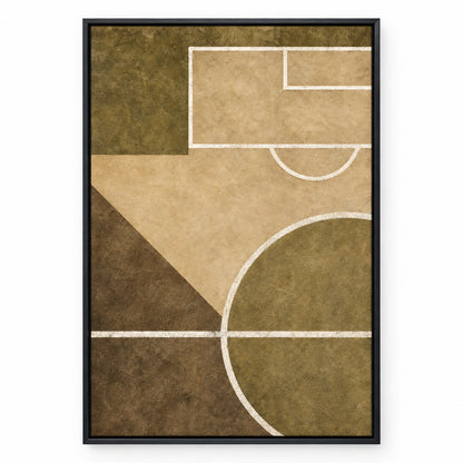 Sandstone Pitch Geometry Modern Canvas Painting Wall Decor | black_sku