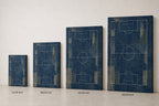 Blueprint Pitch Geometry Canvas Wall Art canvas size comparison