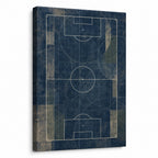 Blueprint Pitch Geometry Canvas Wall Art white background left perspective wrapped canvas main image