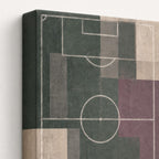 Morandi Blocks Pitch Geometry Canvas Wall Art canvas texture detail