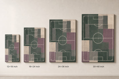 Morandi Blocks Pitch Geometry Canvas Wall Art canvas size comparison
