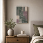 Morandi Blocks Pitch Geometry Canvas Wall Art 12×18 inch thin wrapped canvas wall mockup