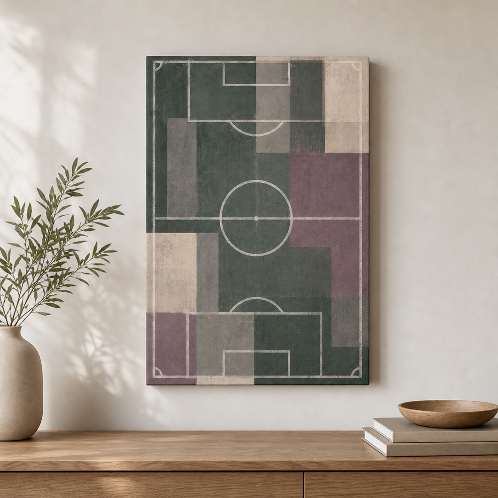 Morandi Blocks Pitch Geometry Canvas Wall Art 18×24 inch wrapped canvas wall mockup