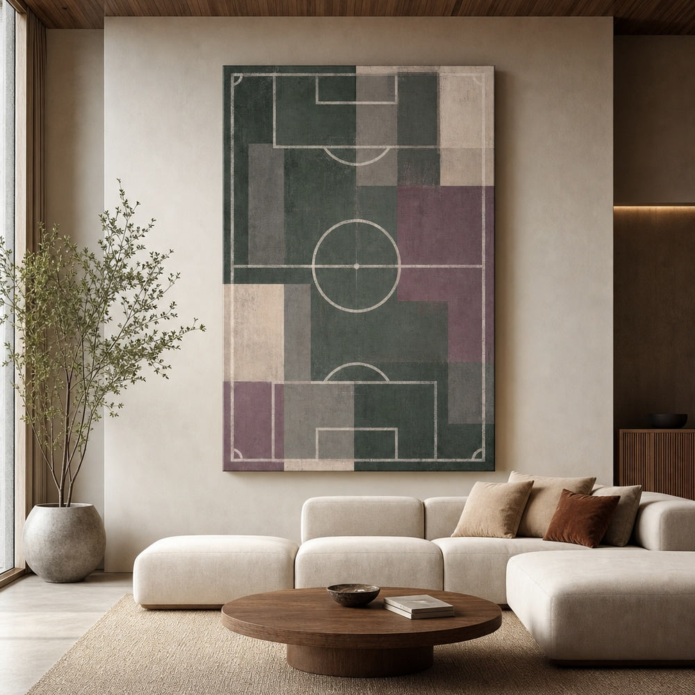 Morandi Blocks Pitch Geometry Canvas Wall Art 30×40 inch wrapped canvas wall mockup